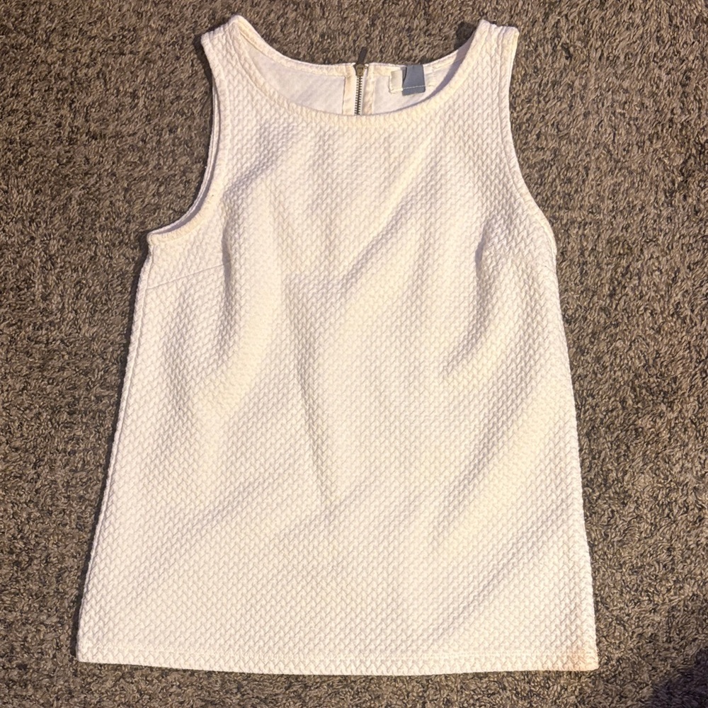 Old Navy Cream Textured Sleeveless Blouse